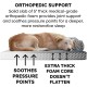 FurHaven Pet Quilted Orthopedic Sofa Bed, Large, Silver Gray FurHaven Pet Quilted Orthopedic Sofa Bed, Large, Silver Gray