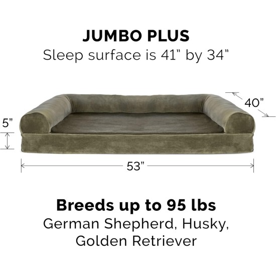 FurHaven Pet Quilted Orthopedic Sofa Bed, Large, Silver Gray FurHaven Pet Quilted Orthopedic Sofa Bed, Large, Silver Gray