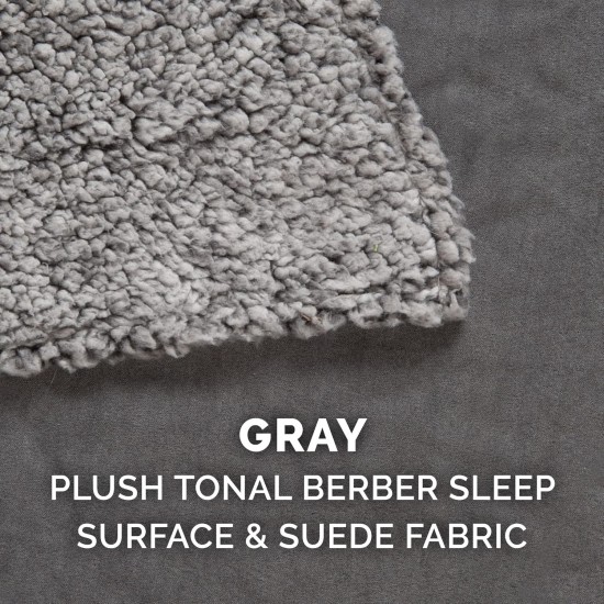 FurHaven Pet Quilted Orthopedic Sofa Bed, Large, Silver Gray FurHaven Pet Quilted Orthopedic Sofa Bed, Large, Silver Gray