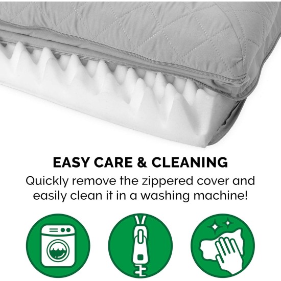FurHaven Pet Quilted Orthopedic Sofa Bed, Large, Silver Gray FurHaven Pet Quilted Orthopedic Sofa Bed, Large, Silver Gray