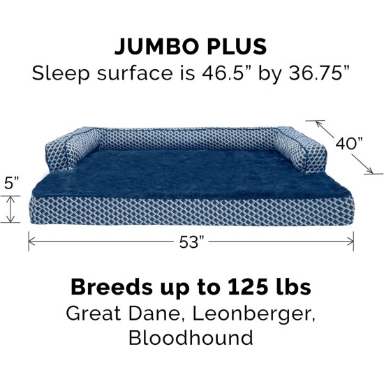 FurHaven Pet Quilted Orthopedic Sofa Bed, Large, Silver Gray FurHaven Pet Quilted Orthopedic Sofa Bed, Large, Silver Gray