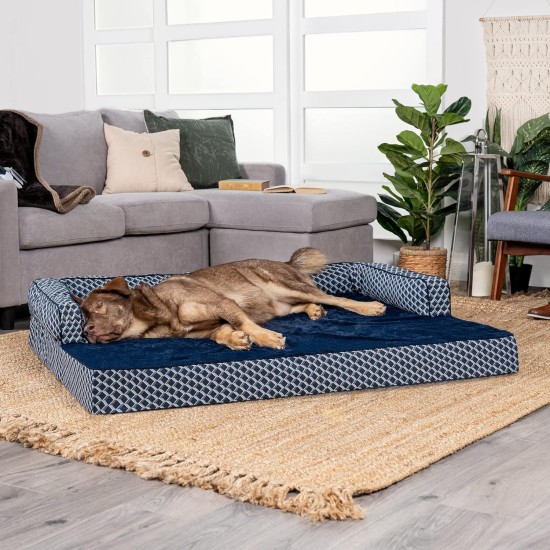 FurHaven Pet Quilted Orthopedic Sofa Bed, Large, Silver Gray FurHaven Pet Quilted Orthopedic Sofa Bed, Large, Silver Gray