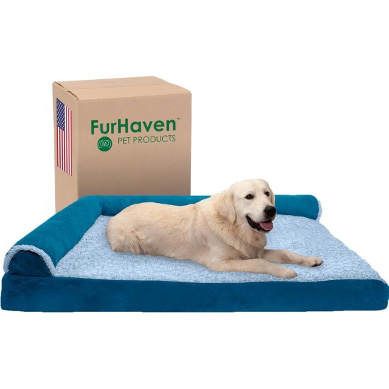 FurHaven Pet Quilted Orthopedic Sofa Bed, Large, Silver Gray FurHaven Pet Quilted Orthopedic Sofa Bed, Large, Silver Gray
