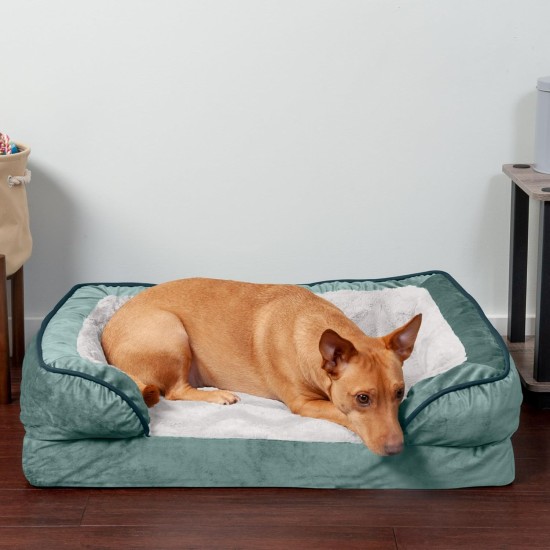 FurHaven Pet Quilted Orthopedic Sofa Bed, Large, Silver Gray FurHaven Pet Quilted Orthopedic Sofa Bed, Large, Silver Gray