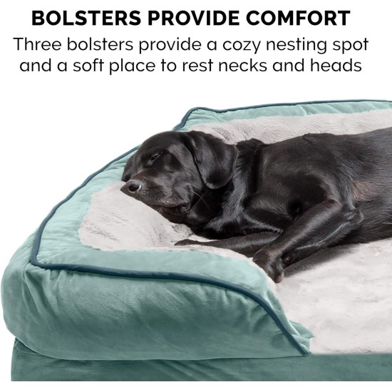 FurHaven Pet Quilted Orthopedic Sofa Bed, Large, Silver Gray FurHaven Pet Quilted Orthopedic Sofa Bed, Large, Silver Gray