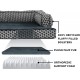FurHaven Pet Quilted Orthopedic Sofa Bed, Large, Silver Gray FurHaven Pet Quilted Orthopedic Sofa Bed, Large, Silver Gray