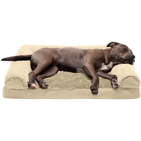 FurHaven Pet Quilted Orthopedic Sofa Bed, Large, Silver Gray FurHaven Pet Quilted Orthopedic Sofa Bed, Large, Silver Gray