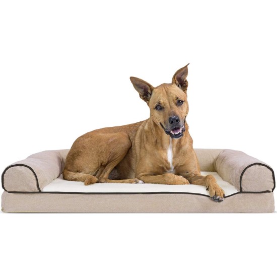 FurHaven Pet Quilted Orthopedic Sofa Bed, Large, Silver Gray FurHaven Pet Quilted Orthopedic Sofa Bed, Large, Silver Gray