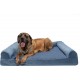 FurHaven Pet Quilted Orthopedic Sofa Bed, Large, Silver Gray FurHaven Pet Quilted Orthopedic Sofa Bed, Large, Silver Gray