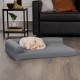 FurHaven Pet Quilted Orthopedic Sofa Bed, Large, Silver Gray FurHaven Pet Quilted Orthopedic Sofa Bed, Large, Silver Gray
