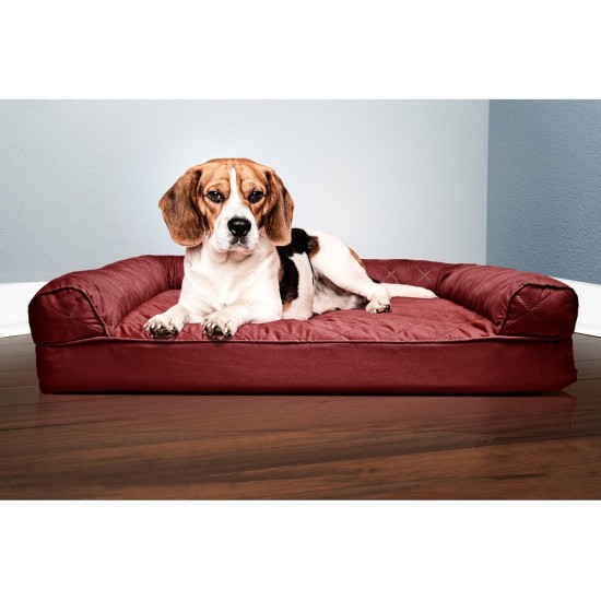 FurHaven Pet Quilted Orthopedic Sofa Bed, Large, Silver Gray FurHaven Pet Quilted Orthopedic Sofa Bed, Large, Silver Gray