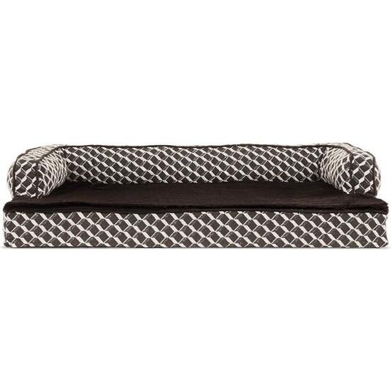 FurHaven Pet Quilted Orthopedic Sofa Bed, Large, Silver Gray FurHaven Pet Quilted Orthopedic Sofa Bed, Large, Silver Gray