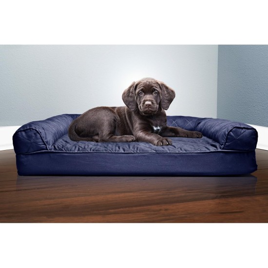 FurHaven Pet Quilted Orthopedic Sofa Bed, Large, Silver Gray FurHaven Pet Quilted Orthopedic Sofa Bed, Large, Silver Gray