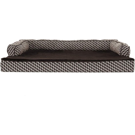FurHaven Pet Quilted Orthopedic Sofa Bed, Large, Silver Gray FurHaven Pet Quilted Orthopedic Sofa Bed, Large, Silver Gray