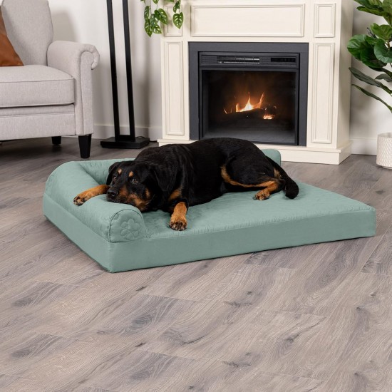 FurHaven Pet Quilted Orthopedic Sofa Bed, Large, Silver Gray FurHaven Pet Quilted Orthopedic Sofa Bed, Large, Silver Gray