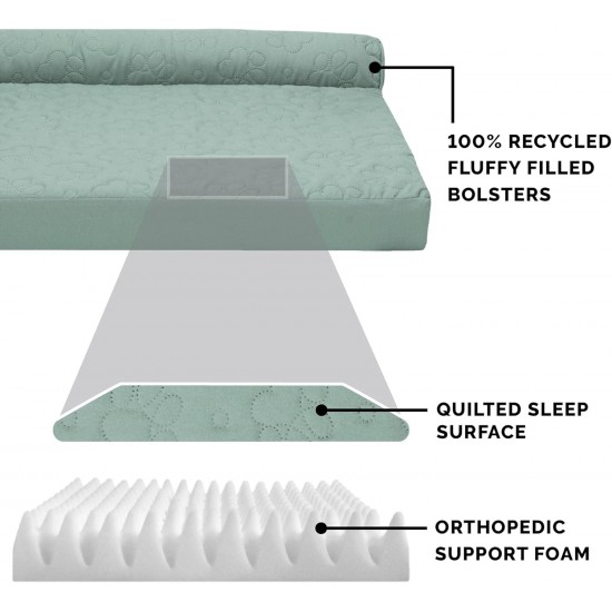 FurHaven Pet Quilted Orthopedic Sofa Bed, Large, Silver Gray FurHaven Pet Quilted Orthopedic Sofa Bed, Large, Silver Gray
