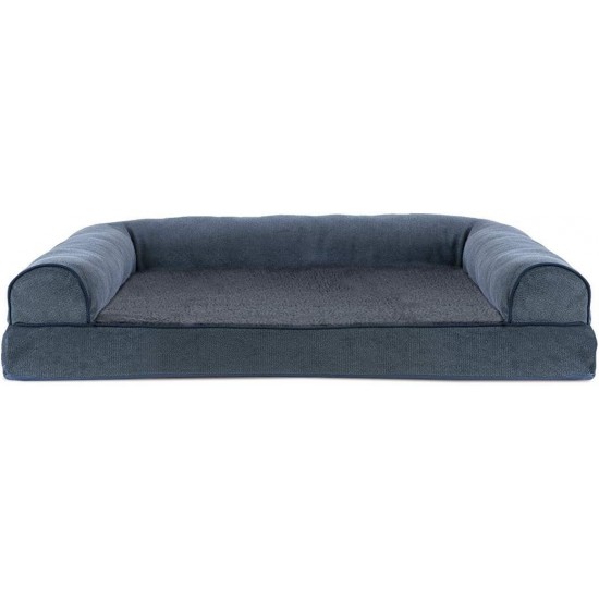 FurHaven Pet Quilted Orthopedic Sofa Bed, Large, Silver Gray FurHaven Pet Quilted Orthopedic Sofa Bed, Large, Silver Gray
