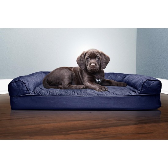 FurHaven Pet Quilted Orthopedic Sofa Bed, Large, Silver Gray FurHaven Pet Quilted Orthopedic Sofa Bed, Large, Silver Gray