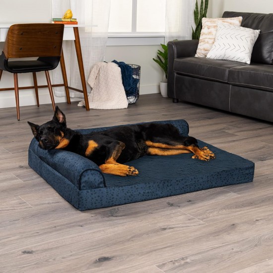 FurHaven Pet Quilted Orthopedic Sofa Bed, Large, Silver Gray FurHaven Pet Quilted Orthopedic Sofa Bed, Large, Silver Gray