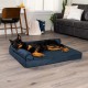 FurHaven Pet Quilted Orthopedic Sofa Bed, Large, Silver Gray FurHaven Pet Quilted Orthopedic Sofa Bed, Large, Silver Gray
