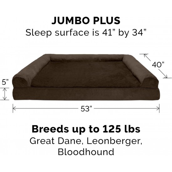 FurHaven Pet Quilted Orthopedic Sofa Bed, Large, Silver Gray FurHaven Pet Quilted Orthopedic Sofa Bed, Large, Silver Gray