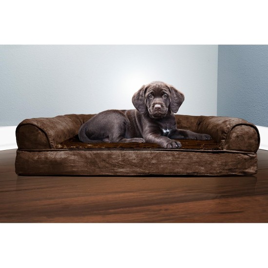 FurHaven Pet Quilted Orthopedic Sofa Bed, Large, Silver Gray FurHaven Pet Quilted Orthopedic Sofa Bed, Large, Silver Gray