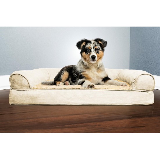 FurHaven Pet Quilted Orthopedic Sofa Bed, Large, Silver Gray FurHaven Pet Quilted Orthopedic Sofa Bed, Large, Silver Gray