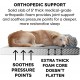 FurHaven Pet Quilted Orthopedic Sofa Bed, Large, Silver Gray FurHaven Pet Quilted Orthopedic Sofa Bed, Large, Silver Gray