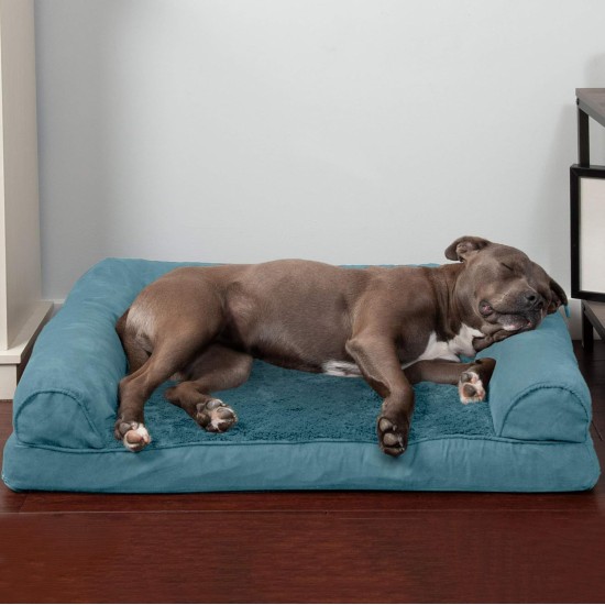FurHaven Pet Quilted Orthopedic Sofa Bed, Large, Silver Gray FurHaven Pet Quilted Orthopedic Sofa Bed, Large, Silver Gray