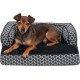 FurHaven Pet Quilted Orthopedic Sofa Bed, Large, Silver Gray FurHaven Pet Quilted Orthopedic Sofa Bed, Large, Silver Gray
