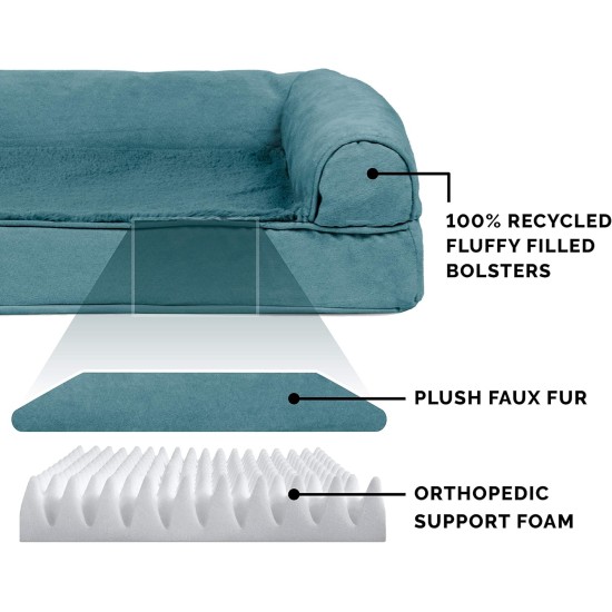 FurHaven Pet Quilted Orthopedic Sofa Bed, Large, Silver Gray FurHaven Pet Quilted Orthopedic Sofa Bed, Large, Silver Gray