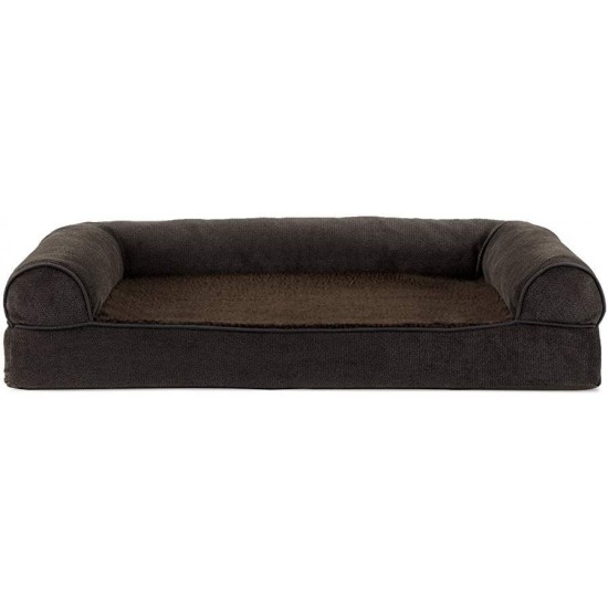 FurHaven Pet Quilted Orthopedic Sofa Bed, Large, Silver Gray FurHaven Pet Quilted Orthopedic Sofa Bed, Large, Silver Gray