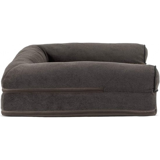 FurHaven Pet Quilted Orthopedic Sofa Bed, Large, Silver Gray FurHaven Pet Quilted Orthopedic Sofa Bed, Large, Silver Gray