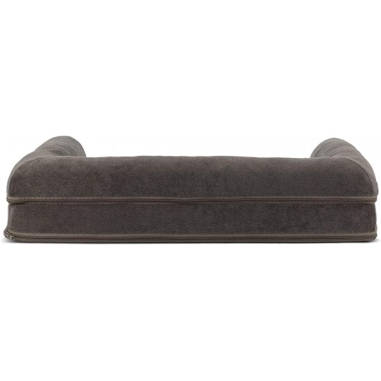 FurHaven Pet Quilted Orthopedic Sofa Bed, Large, Silver Gray FurHaven Pet Quilted Orthopedic Sofa Bed, Large, Silver Gray