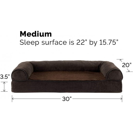 FurHaven Pet Quilted Orthopedic Sofa Bed, Large, Silver Gray FurHaven Pet Quilted Orthopedic Sofa Bed, Large, Silver Gray