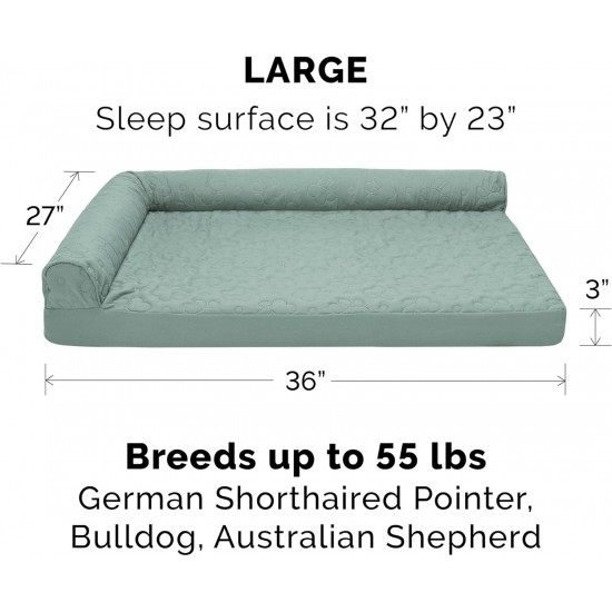 FurHaven Pet Quilted Orthopedic Sofa Bed, Large, Silver Gray FurHaven Pet Quilted Orthopedic Sofa Bed, Large, Silver Gray