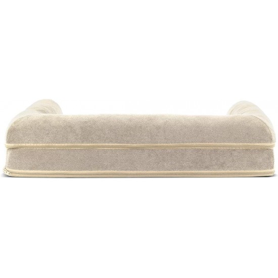 FurHaven Pet Quilted Orthopedic Sofa Bed, Large, Silver Gray FurHaven Pet Quilted Orthopedic Sofa Bed, Large, Silver Gray
