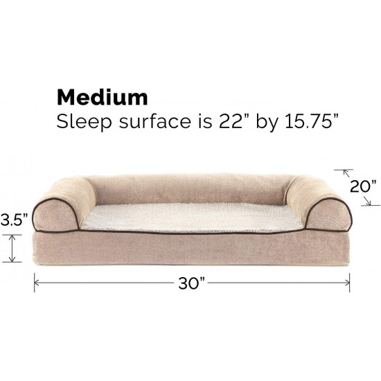 FurHaven Pet Quilted Orthopedic Sofa Bed, Large, Silver Gray FurHaven Pet Quilted Orthopedic Sofa Bed, Large, Silver Gray