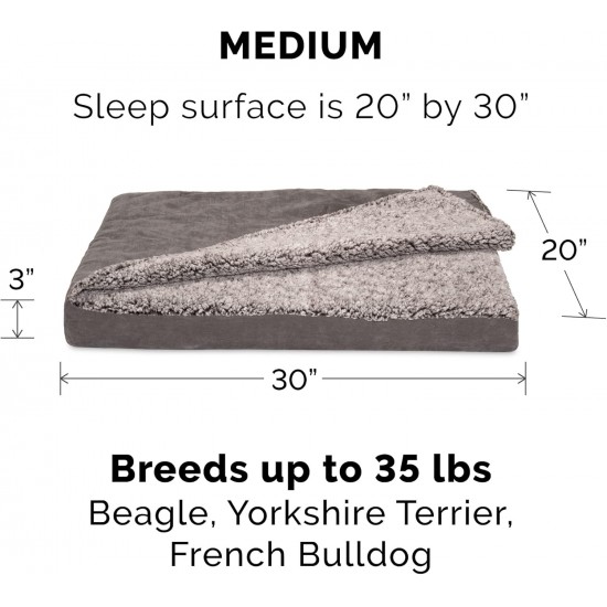 FurHaven Pet Quilted Orthopedic Sofa Bed, Large, Silver Gray FurHaven Pet Quilted Orthopedic Sofa Bed, Large, Silver Gray
