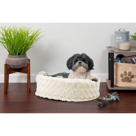 FurHaven Ultra Plush Oval Pet Bed, Jumbo, Strawberry FurHaven Ultra Plush Oval Pet Bed, Jumbo, Strawberry