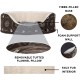 FurHaven Ultra Plush Oval Pet Bed, Jumbo, Strawberry