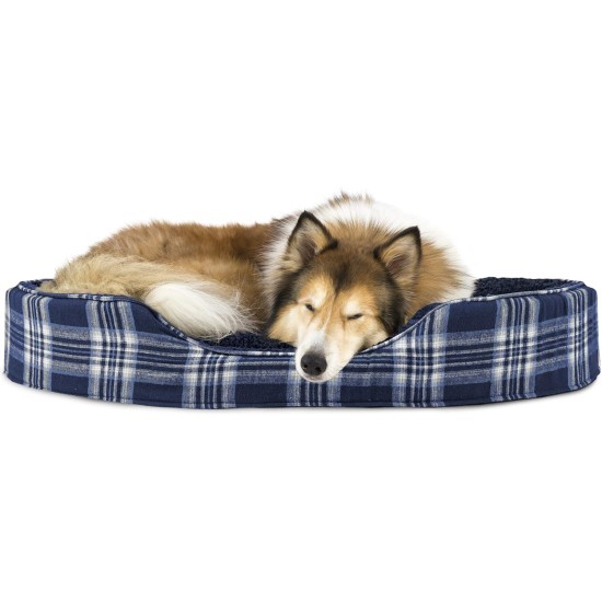 FurHaven Ultra Plush Oval Pet Bed, Jumbo, Strawberry FurHaven Ultra Plush Oval Pet Bed, Jumbo, Strawberry