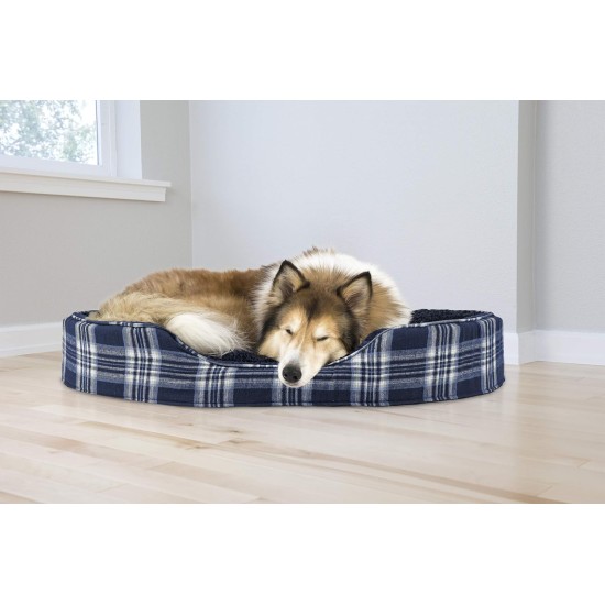 FurHaven Ultra Plush Oval Pet Bed, Jumbo, Strawberry FurHaven Ultra Plush Oval Pet Bed, Jumbo, Strawberry