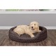 FurHaven Ultra Plush Oval Pet Bed, Jumbo, Strawberry
