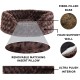 FurHaven Ultra Plush Oval Pet Bed, Jumbo, Strawberry