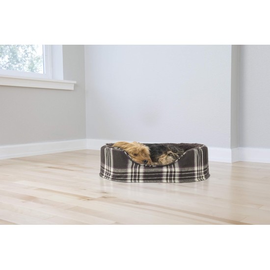FurHaven Ultra Plush Oval Pet Bed, Jumbo, Strawberry FurHaven Ultra Plush Oval Pet Bed, Jumbo, Strawberry