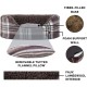 FurHaven Ultra Plush Oval Pet Bed, Jumbo, Strawberry