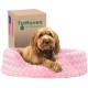 FurHaven Ultra Plush Oval Pet Bed, Jumbo, Strawberry