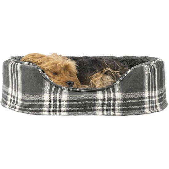 FurHaven Ultra Plush Oval Pet Bed, Jumbo, Strawberry FurHaven Ultra Plush Oval Pet Bed, Jumbo, Strawberry