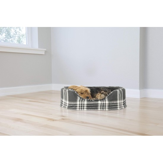 FurHaven Ultra Plush Oval Pet Bed, Jumbo, Strawberry FurHaven Ultra Plush Oval Pet Bed, Jumbo, Strawberry